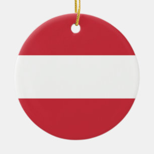 Austria flag ceramic tree decoration
