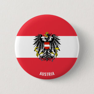 Austria Flag Charming Patriotic 6 Cm Round Badge