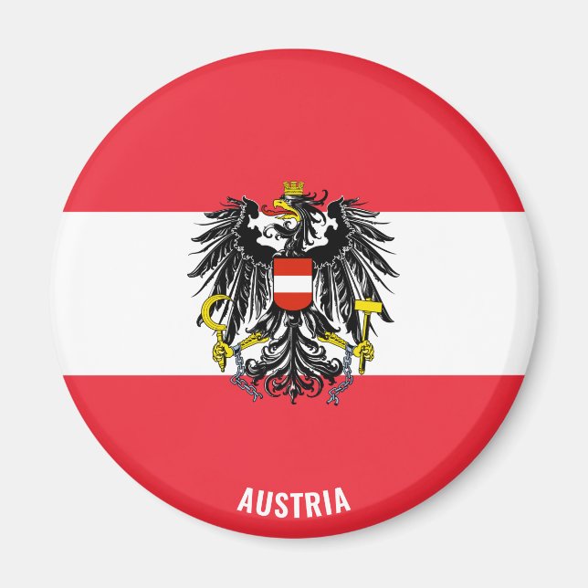 Austria Flag Charming Patriotic Magnet (Front)