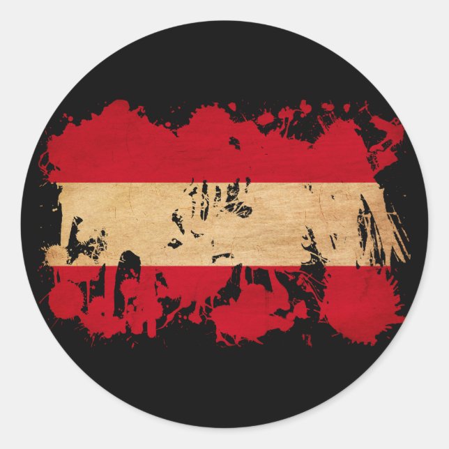 Austria Flag Classic Round Sticker (Front)