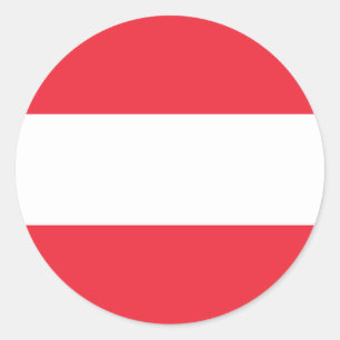 Austria Flag Classic Round Sticker