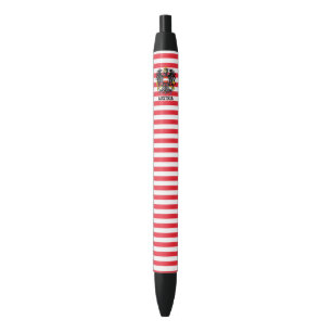 Austria Flag Cute Patriotic Black Ink Pen