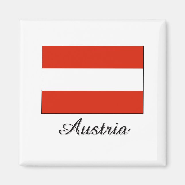 Austria Flag Design Magnet (Front)