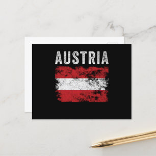 Austria Flag Distressed - Austrian Flag Postcard