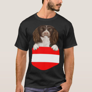 Austria Flag English Springer Spaniel Dog In Pocke T-Shirt