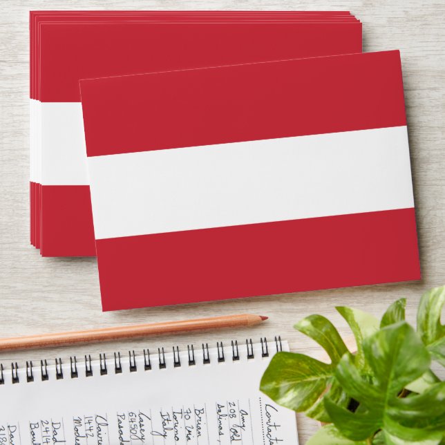 Austria flag envelope (Stacked)