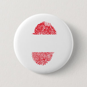 Austria Flag Fingerprint Country Pride Identity 6 Cm Round Badge