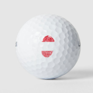 Austria Flag Fingerprint Country Pride Identity Golf Balls
