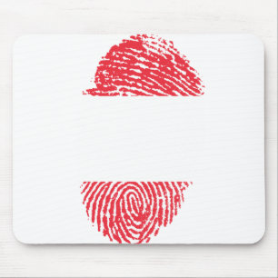Austria Flag Fingerprint Country Pride Identity Mouse Mat