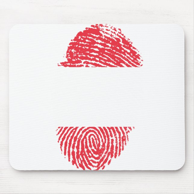 Austria Flag Fingerprint Country Pride Identity Mouse Mat (Front)
