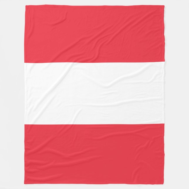 Austria Flag Fleece Blanket (Front)