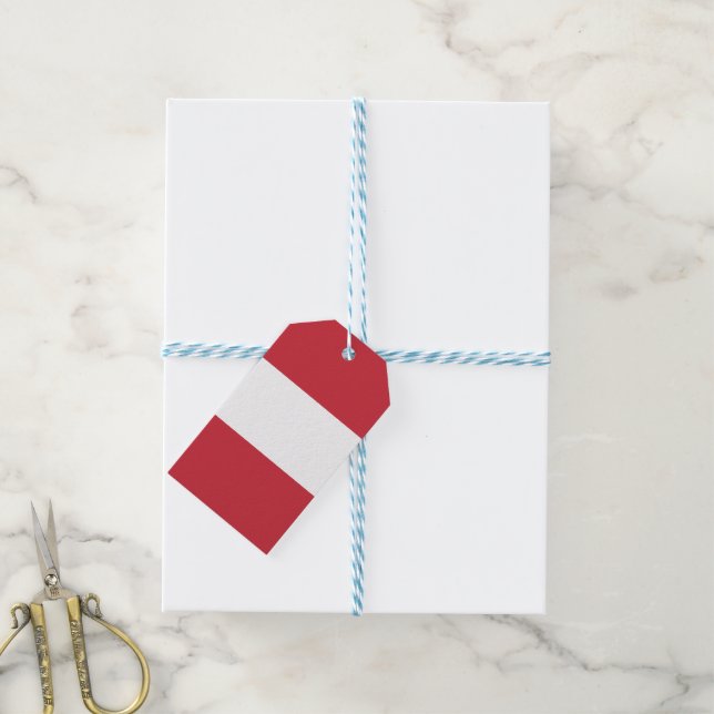 Austria flag gift tags (With Twine)