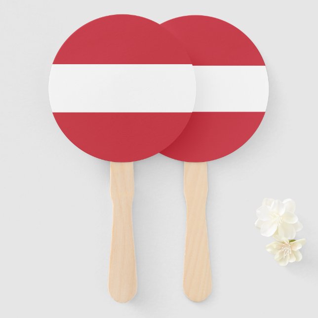 Austria flag hand fan (Front and Back)