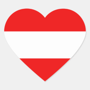Austria Flag Heart Sticker