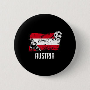 Austria Flag Jersey Austrian Soccer Team Austrian 6 Cm Round Badge