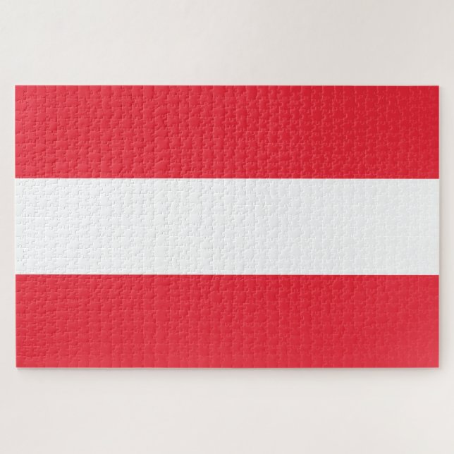 Austria Flag Jigsaw Puzzle (Horizontal)