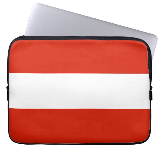 Austria Flag Laptop Sleeve (Front)