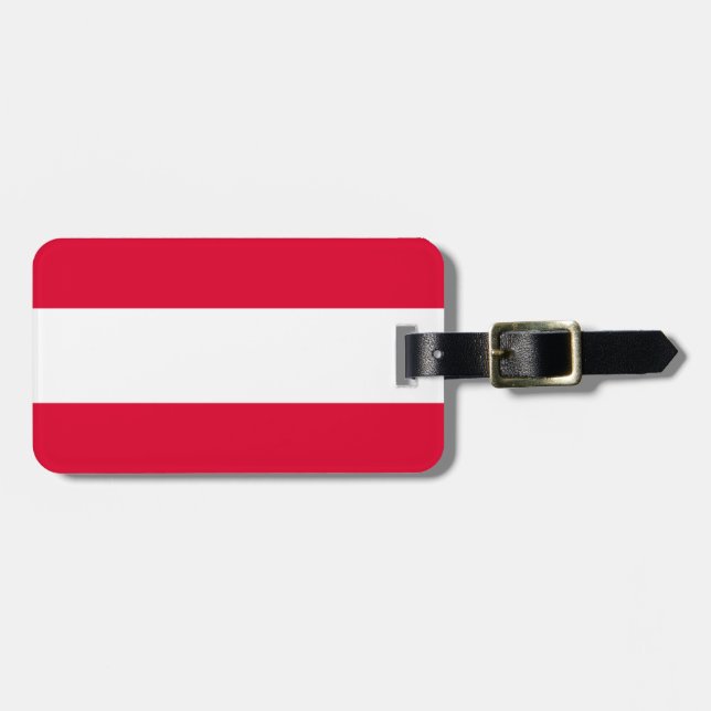Austria flag luggage tag (Front Horizontal)