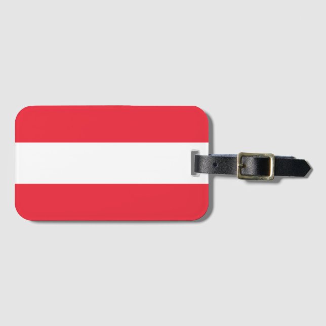 Austria Flag Luggage Tag (Front Horizontal)