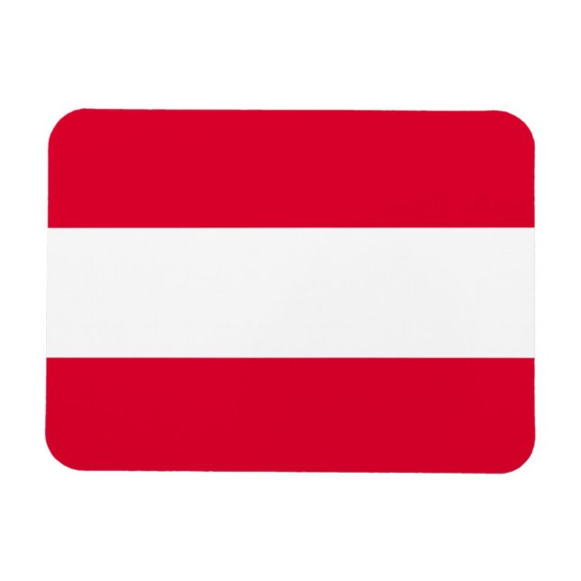 Austria Flag Magnet (Horizontal)