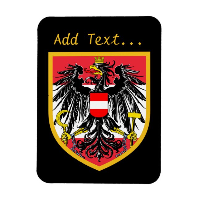 Austria Flag Magnet (Vertical)