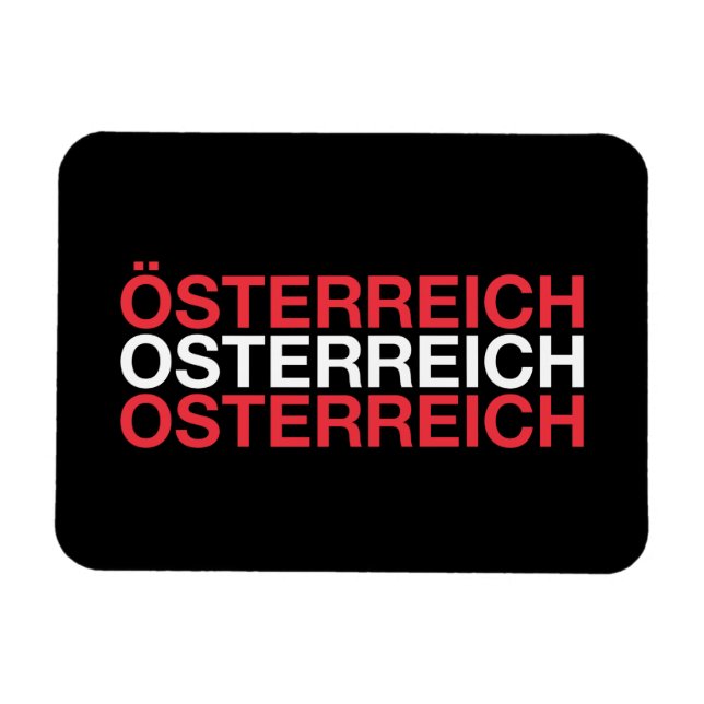 AUSTRIA Flag Magnet (Horizontal)