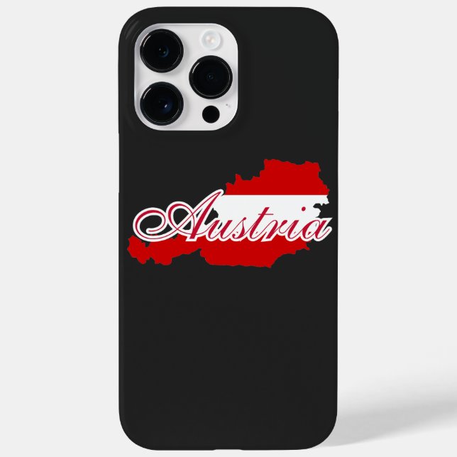 Austria flag map Case-Mate iPhone case (Back)