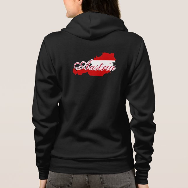 Austria flag map hoodie (Back)