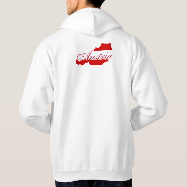 Austria flag map hoodie (Back)