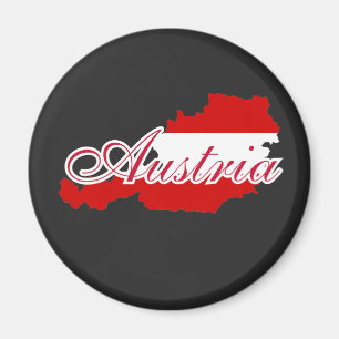 Austria flag map magnet