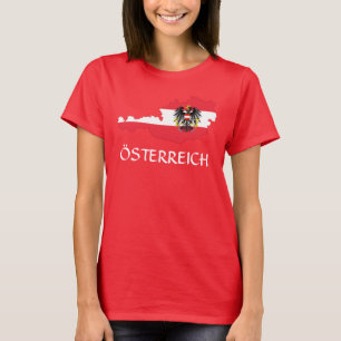 Austria Flag Map "Österreich" T-Shirt 