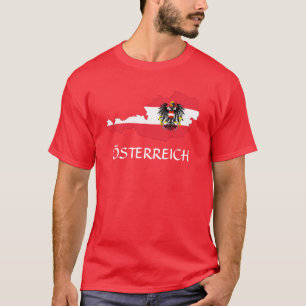 Austria Flag Map "Österreich" T-Shirt