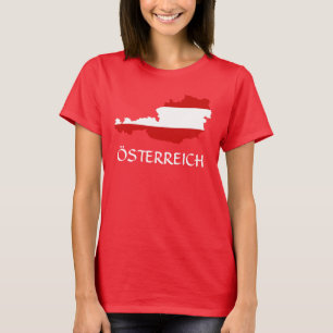 Austria Flag Map "Österreich" T-Shirt