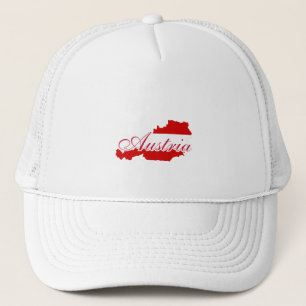 Austria flag map trucker hat