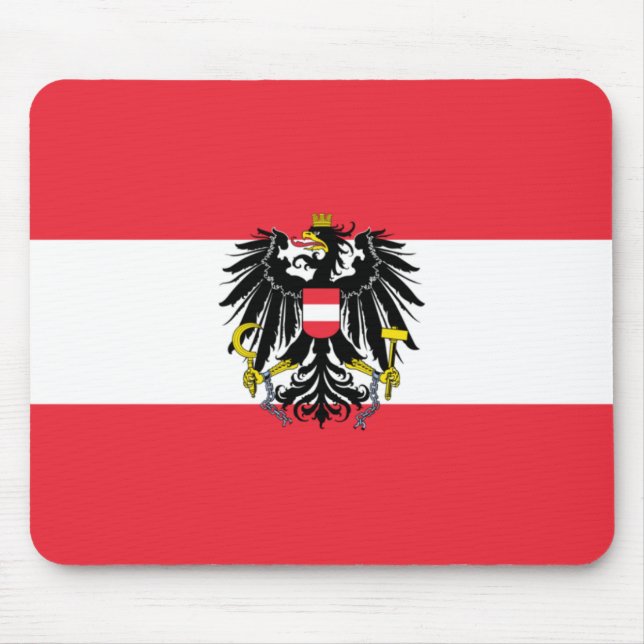 Austria Flag Mouse Mat (Front)