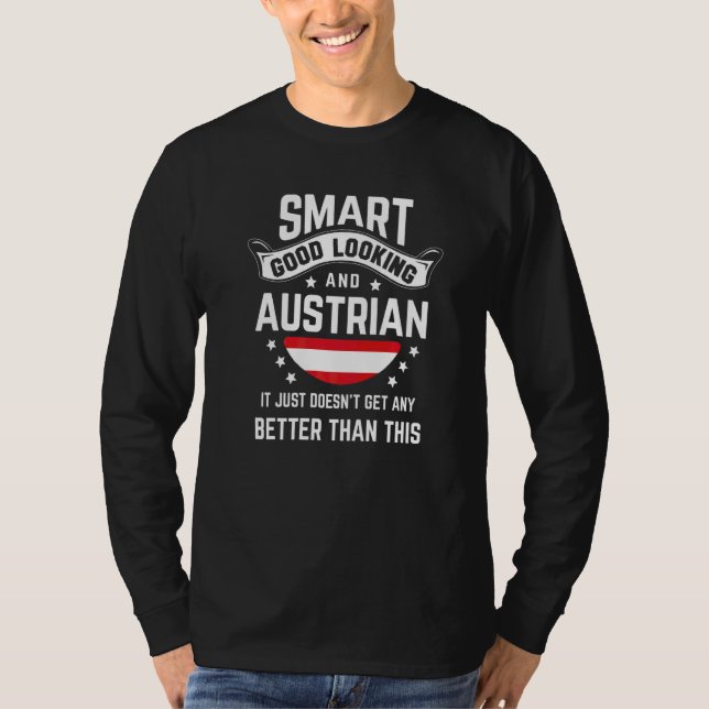 Austria Flag Native Pride  Austria Austrian Roots T-Shirt (Front)