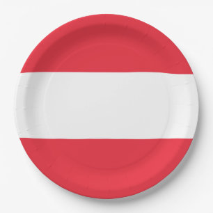 Austria Flag Paper Plate