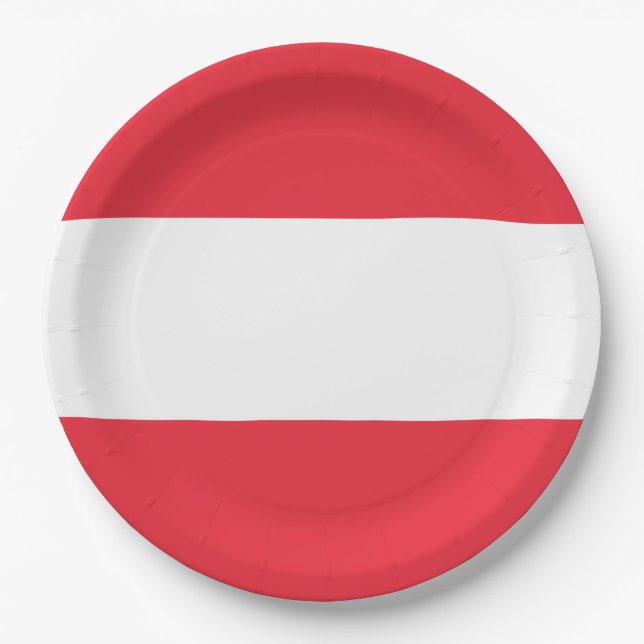 Austria Flag Paper Plate (Front)