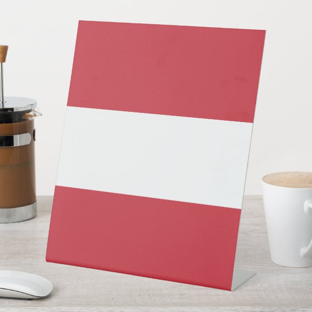 Austria flag pedestal sign (In SItu)