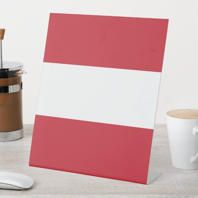 Austria flag pedestal sign (In SItu)