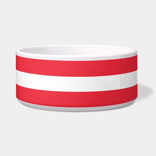Austria Flag Pet Bowl (Front)