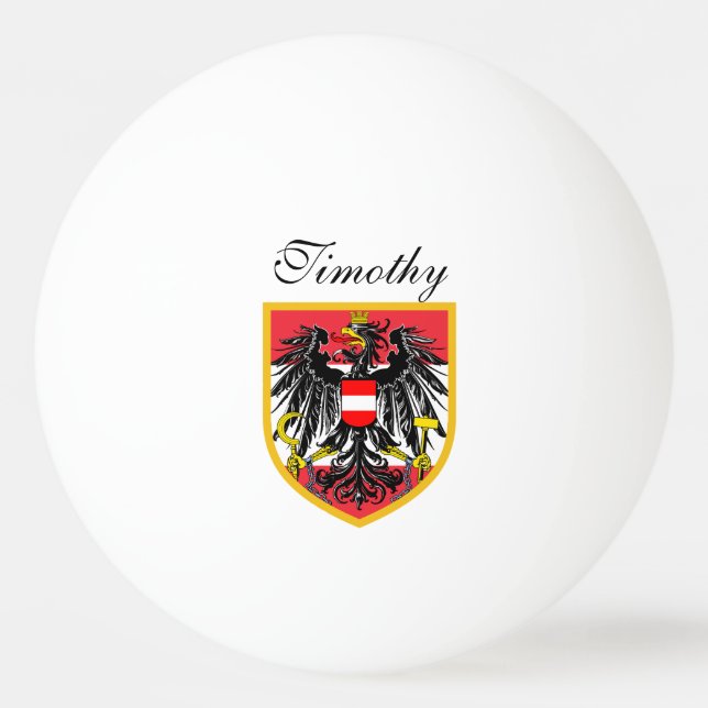 Austria Flag Ping Pong Ball (Front)