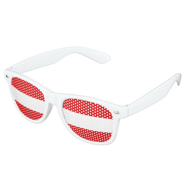 Austria Flag Retro Sunglasses (Angled)