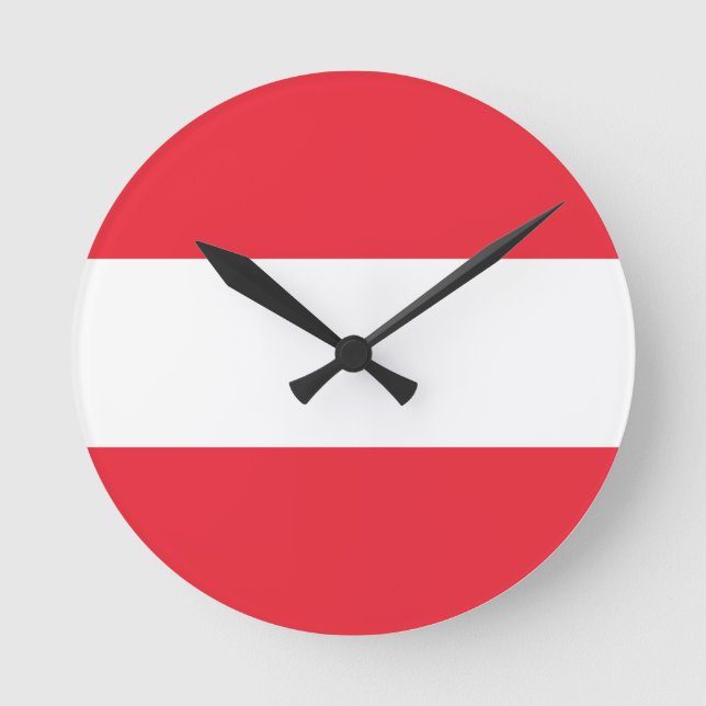 Austria Flag Round Clock (Front)
