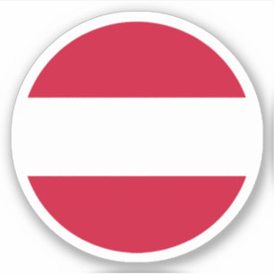 Austria Flag Round Sticker
