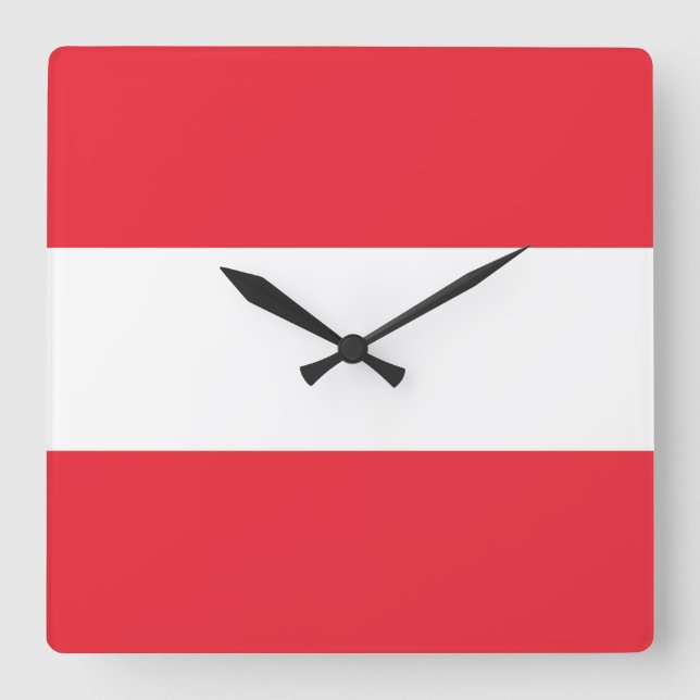 Austria Flag Square Wall Clock (Front)