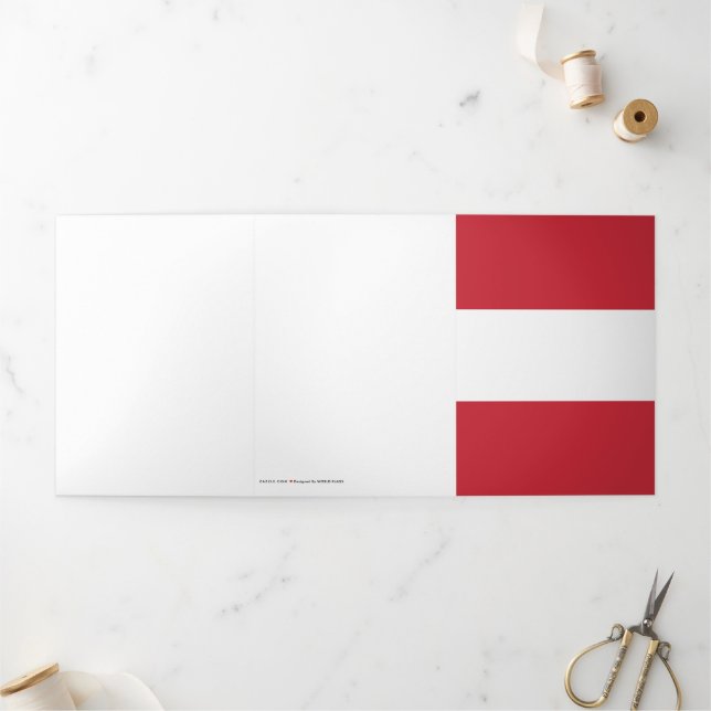 Austria flag Tri-Fold card (Outside)