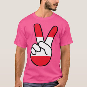 Austria Flag V Sign T-Shirt
