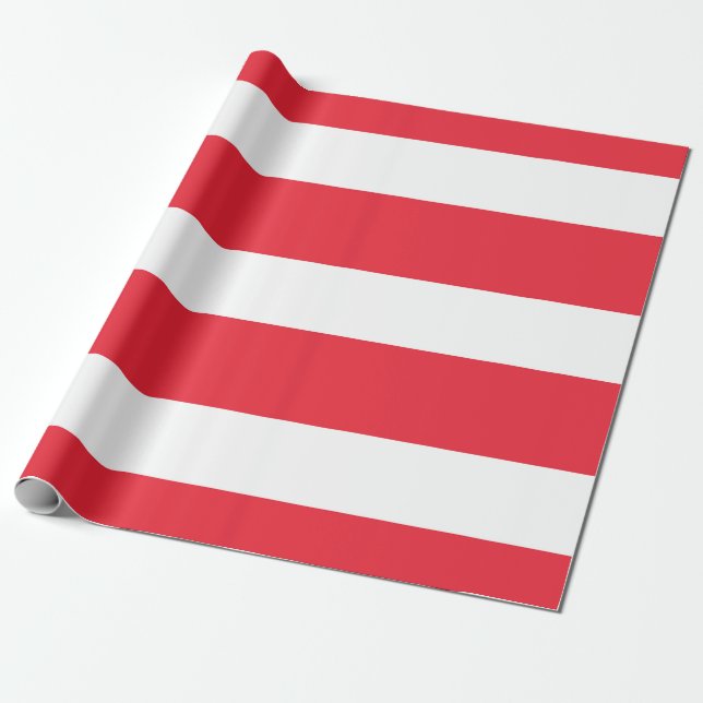 Austria Flag Wrapping Paper (Unrolled)