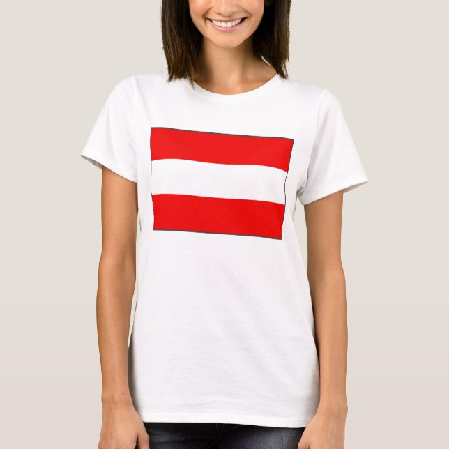 Austria Flag x Map T-Shirt (Front)